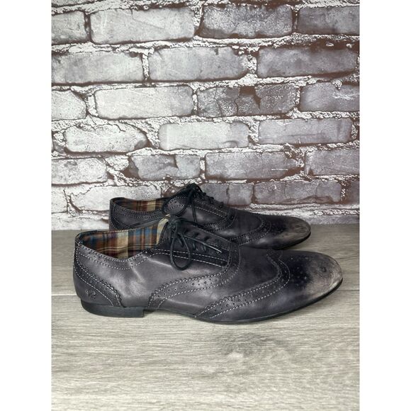 Bed Stu Dark Gray Leather Wing Tip Oxfords Lace Up Shoes Men Sz 10.5M US/43.5EU main image 4